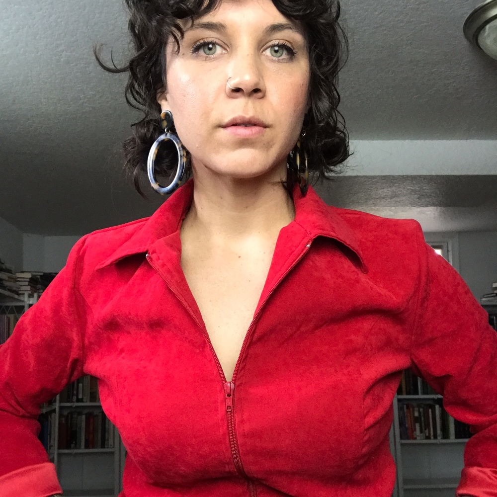 Vintage Clio Zip Up Polyester Blazer - B7